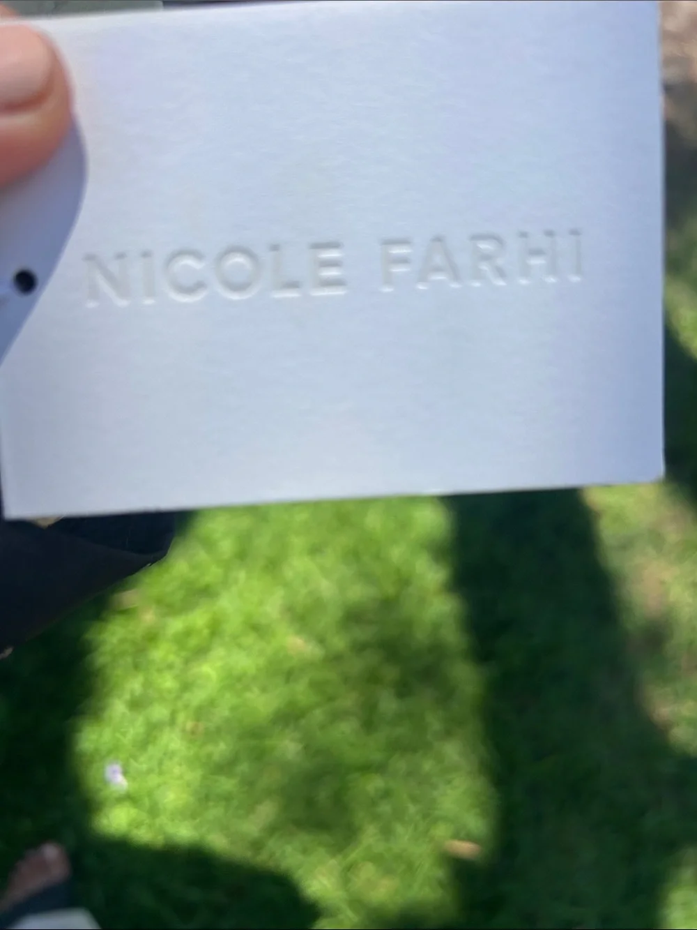 NICOLE FARHI Black A-Line Skirt with Subtle Dot Accents